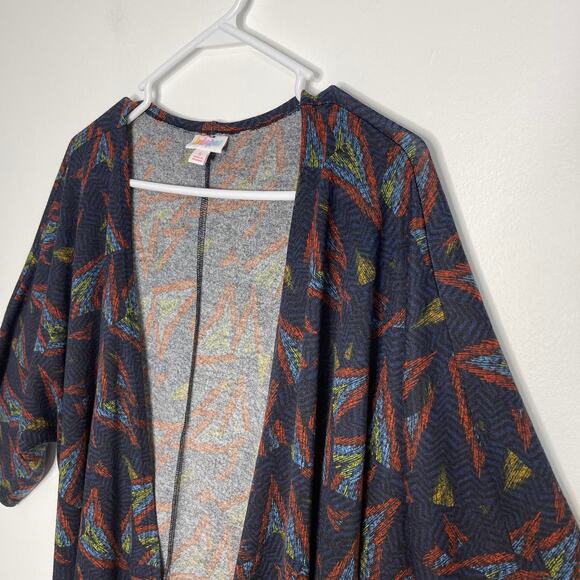 LulaRoe LINDSAY Lindsey size small kimono jacket open front knit sweater graphic - Picture 7 of 13